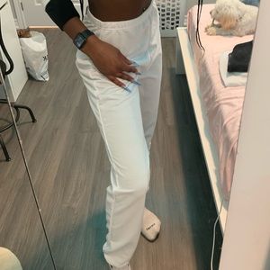 Basic white joggers